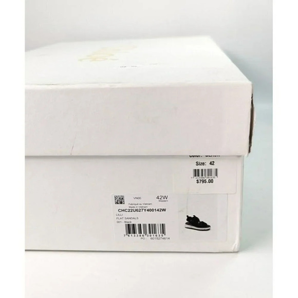 Chloe Lilli Women's Platform Nylon Sandals Black Size 42 IT / 12 US (MSRP $795) - Picture 11 of 12